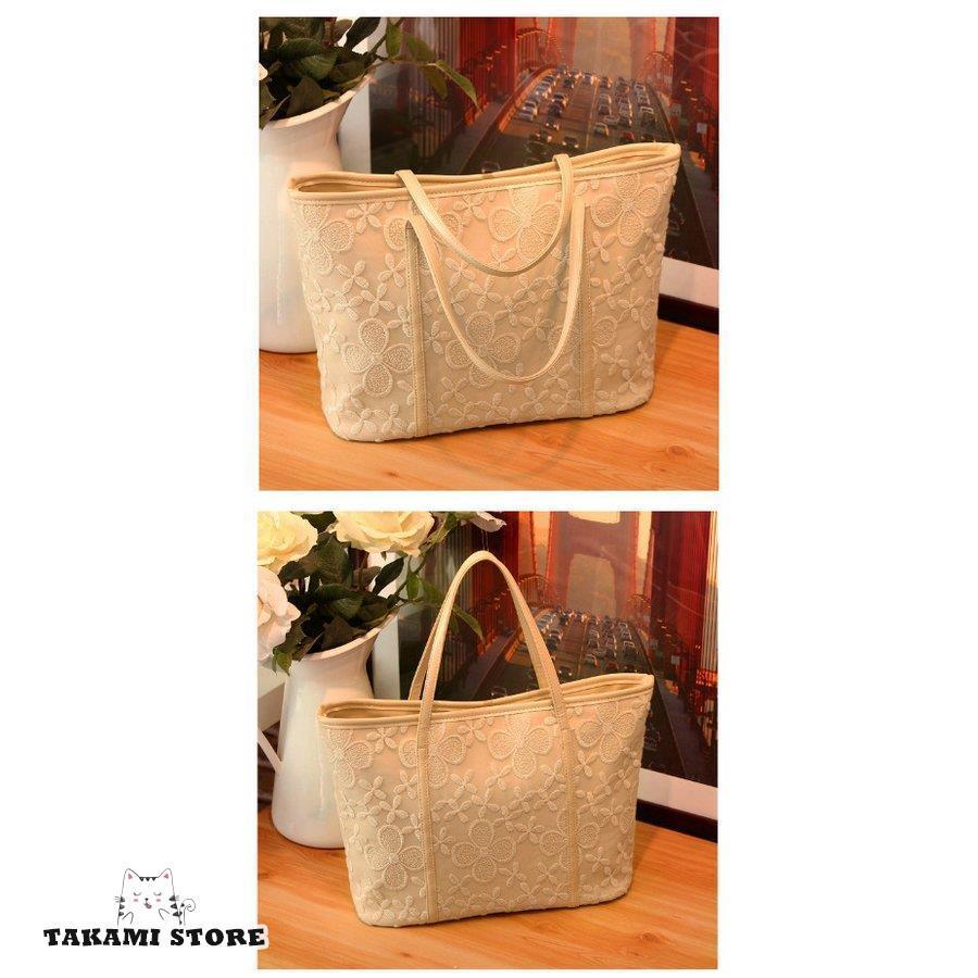 かごバッグ トート ハンドバッグ レース手提げ レディース トートバッグ A4軽量 バッグ ショルダーバッグ マザーズ 無地 大きめ ママバッグ 肩掛け 