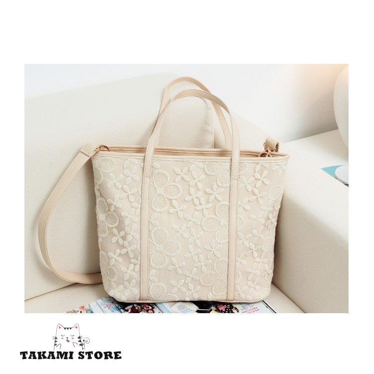 かごバッグ トート ハンドバッグ レース手提げ レディース トートバッグ A4軽量 バッグ ショルダーバッグ マザーズ 無地 大きめ ママバッグ 肩掛け 