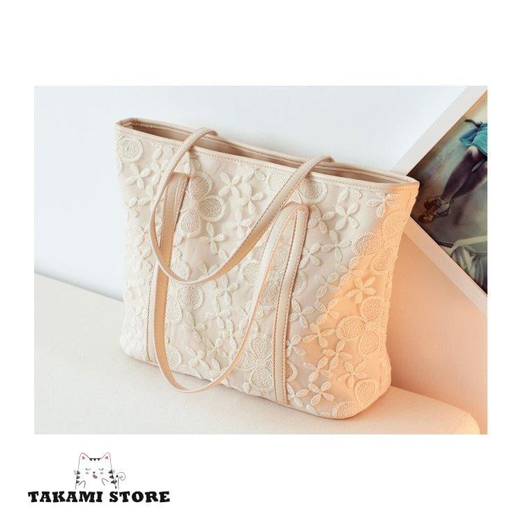 かごバッグ トート ハンドバッグ レース手提げ レディース トートバッグ A4軽量 バッグ ショルダーバッグ マザーズ 無地 大きめ ママバッグ 肩掛け 