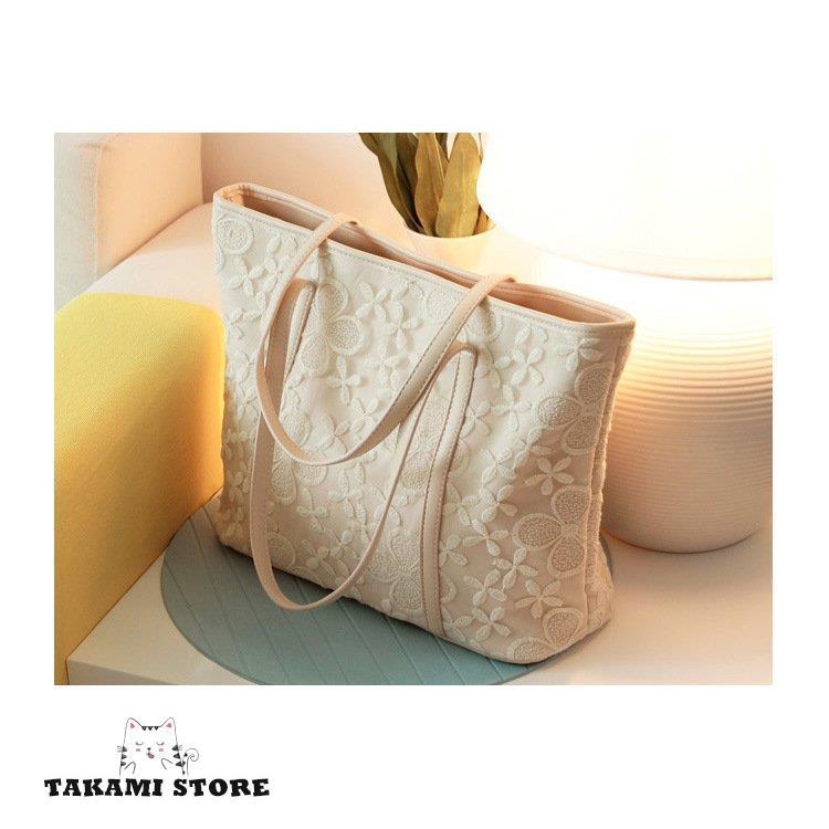 かごバッグ トート ハンドバッグ レース手提げ レディース トートバッグ A4軽量 バッグ ショルダーバッグ マザーズ 無地 大きめ ママバッグ 肩掛け 