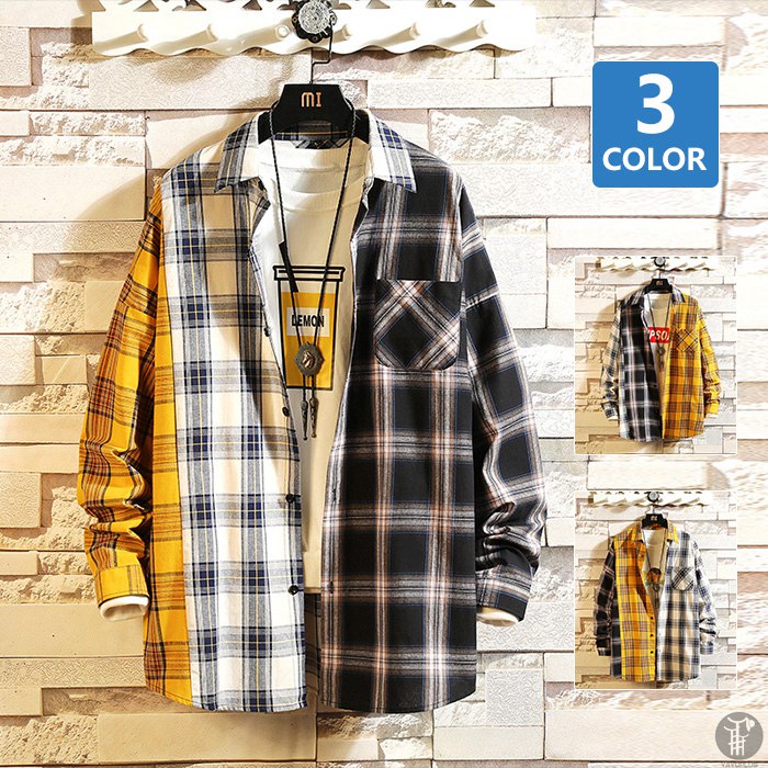 長袖シャツ ストライプシャツ メンズ カジュアルシャツ 長袖 春秋 おしゃれ シャツ お兄系 開襟シャツ 