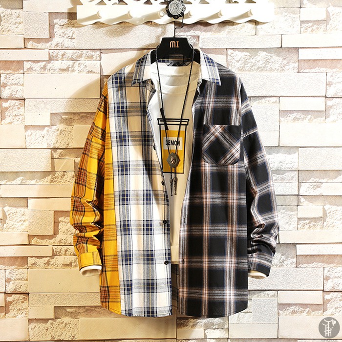 長袖シャツ ストライプシャツ メンズ カジュアルシャツ 長袖 春秋 おしゃれ シャツ お兄系 開襟シャツ 