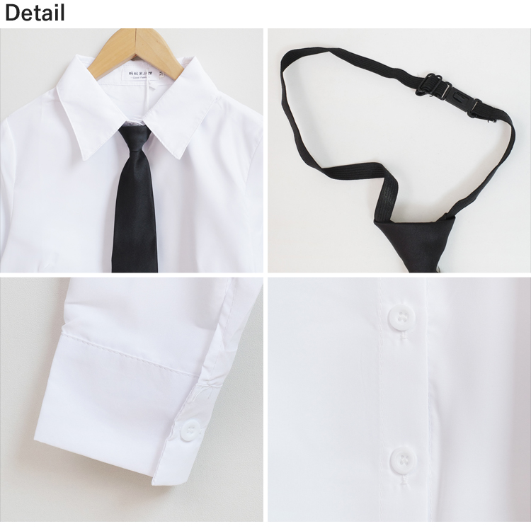 全品送料無料一部除く ネクタイ付き ショート丈 長袖シャツ MA  ミニ丈 レディース 韓国 おしゃれ プチプラ 
