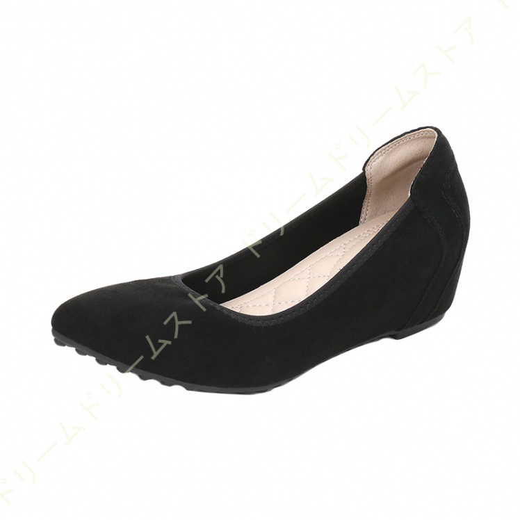 レディース ウェッジソール パンプス ローファー とんがりトゥ ヒール5CM 疲れない モカシン ヒールパンプス 婦人靴 看護師 痛くない ウェッジヒール 