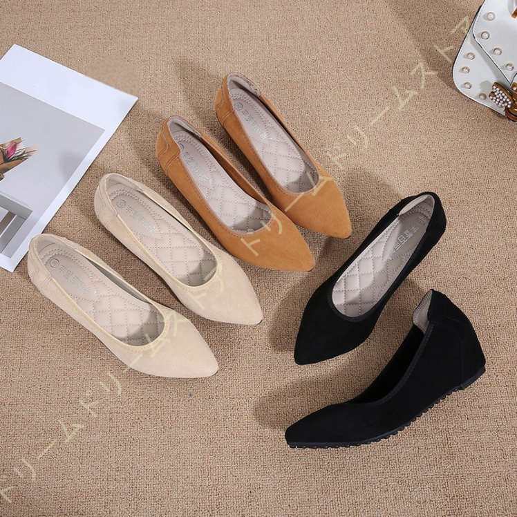 レディース ウェッジソール パンプス ローファー とんがりトゥ ヒール5CM 疲れない モカシン ヒールパンプス 婦人靴 看護師 痛くない ウェッジヒール 