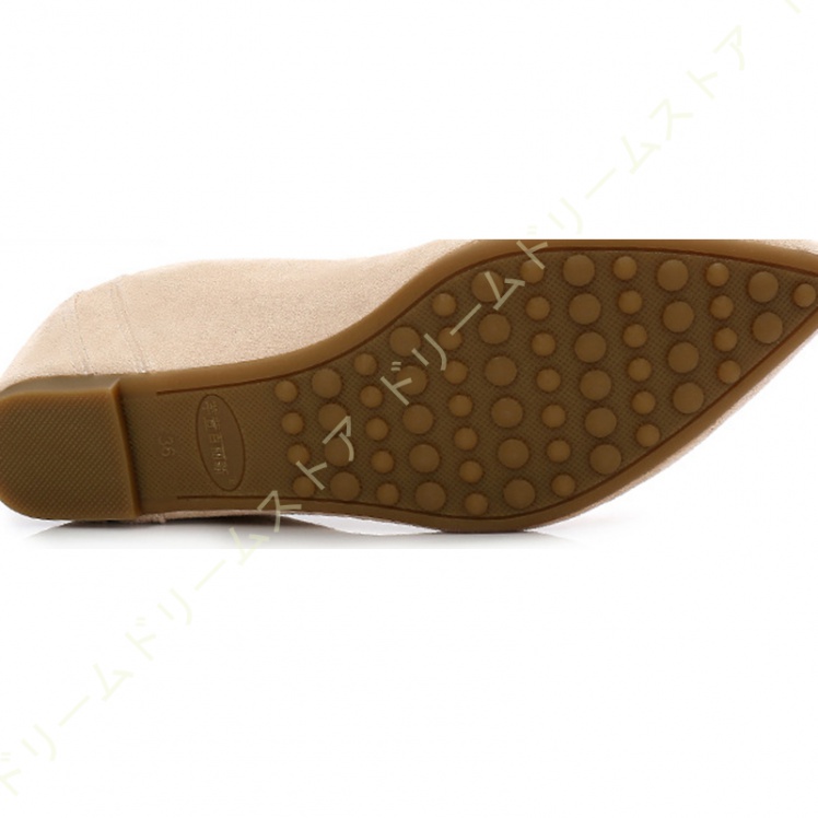 レディース ウェッジソール パンプス ローファー とんがりトゥ ヒール5CM 疲れない モカシン ヒールパンプス 婦人靴 看護師 痛くない ウェッジヒール 