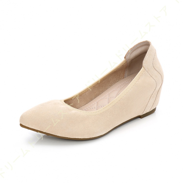 レディース ウェッジソール パンプス ローファー とんがりトゥ ヒール5CM 疲れない モカシン ヒールパンプス 婦人靴 看護師 痛くない ウェッジヒール 