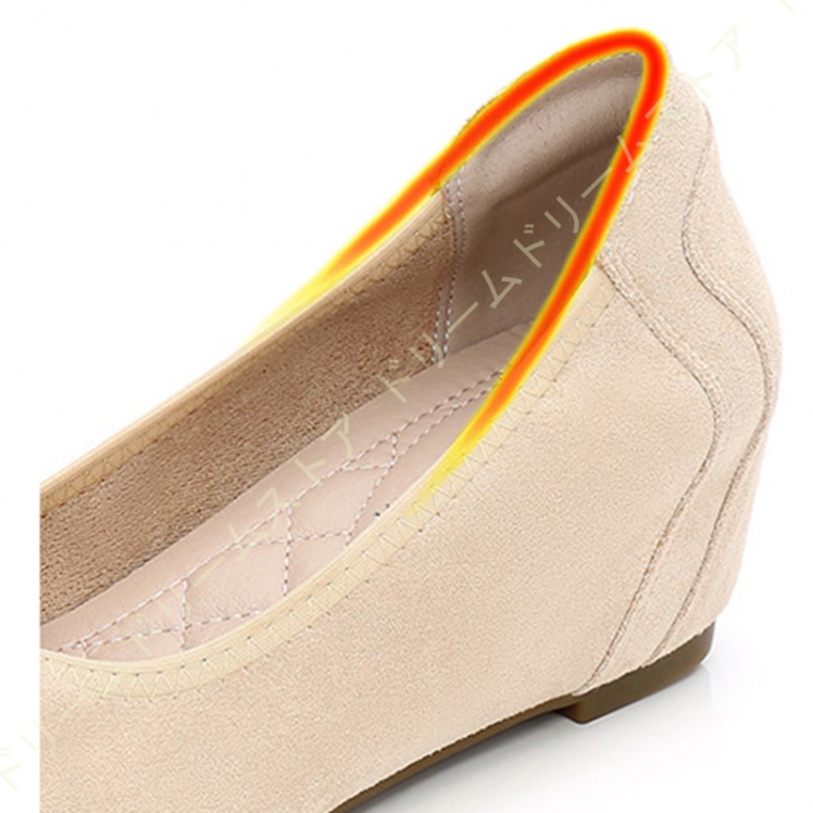 レディース ウェッジソール パンプス ローファー とんがりトゥ ヒール5CM 疲れない モカシン ヒールパンプス 婦人靴 看護師 痛くない ウェッジヒール 