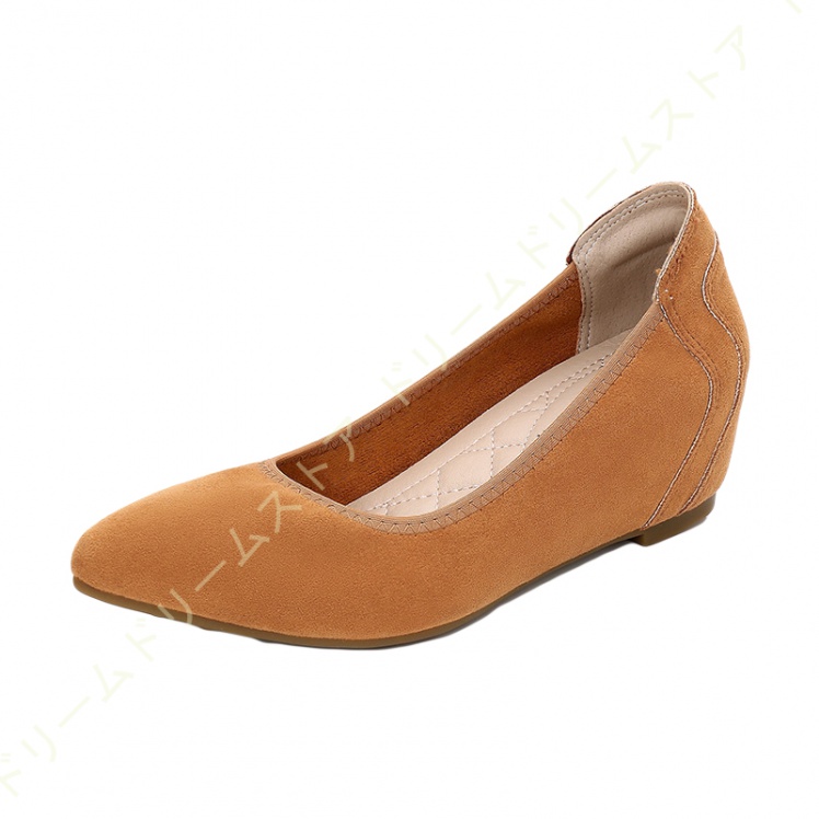 レディース ウェッジソール パンプス ローファー とんがりトゥ ヒール5CM 疲れない モカシン ヒールパンプス 婦人靴 看護師 痛くない ウェッジヒール 