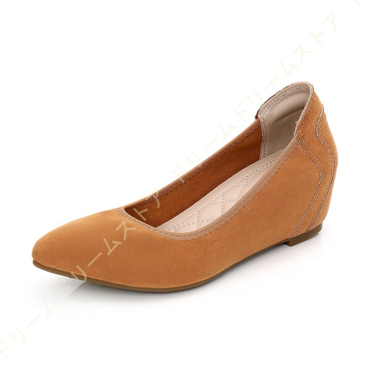 レディース ウェッジソール パンプス ローファー とんがりトゥ ヒール5CM 疲れない モカシン ヒールパンプス 婦人靴 看護師 痛くない ウェッジヒール 