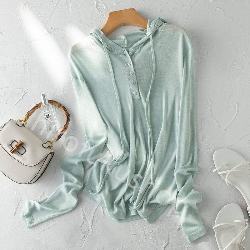 ニット プルオーバー カットソー フード付き レディース ゆったり トップス 体型カバー カジュアル 長袖 柔らかい 着痩せ 無地 