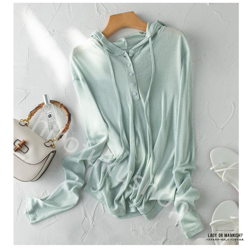 ニット プルオーバー カットソー フード付き レディース ゆったり トップス 体型カバー カジュアル 長袖 柔らかい 着痩せ 無地 