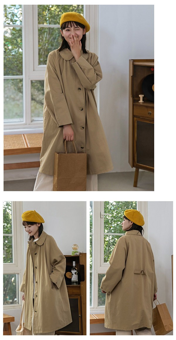 トレンチコート レディース 秋コート 小柄 着やせ かわいい 秋服 秋 トレンチ ベージュ 秋物 コート アウター 春 
