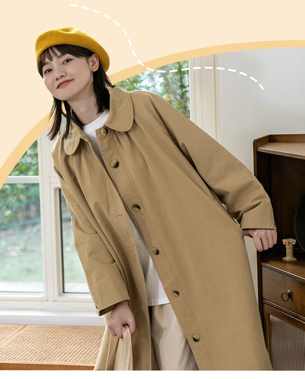 トレンチコート レディース 秋コート 小柄 着やせ かわいい 秋服 秋 トレンチ ベージュ 秋物 コート アウター 春 