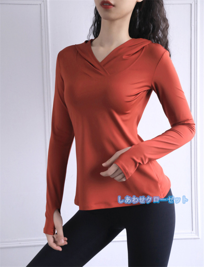 ヨガウェア レディース トップス 長袖 Tシャツ ホットヨガ かわいい 速乾 スポーツウェア ランニングウェア フィットネス おしゃれ 吸汗 