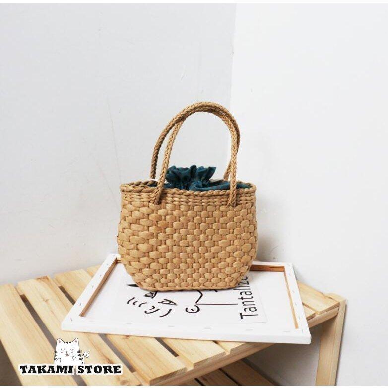 かごバッグ 草編みバッグ レディースバケットバッグ 麦わら トートバッグ かばん手提げバッグ 小物入れ ピクニック おしゃれ 旅行バッグ 
