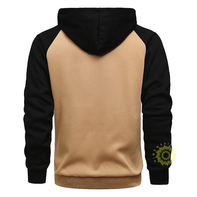 メンズ ジップ長袖 スウェット長袖切り替え フード付き スポーツ 秋 秋服 トップス 冬服 