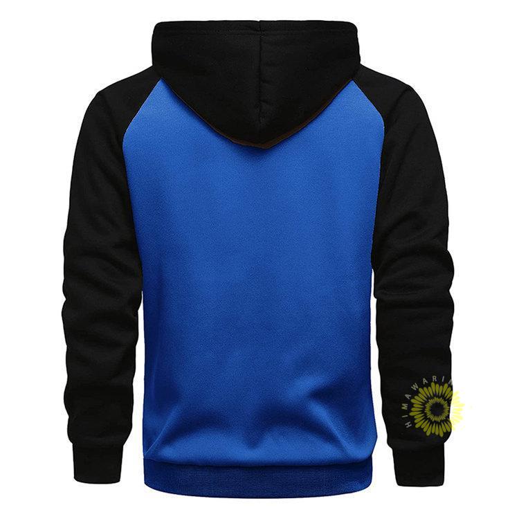 メンズ ジップ長袖 スウェット長袖切り替え フード付き スポーツ 秋 秋服 トップス 冬服 