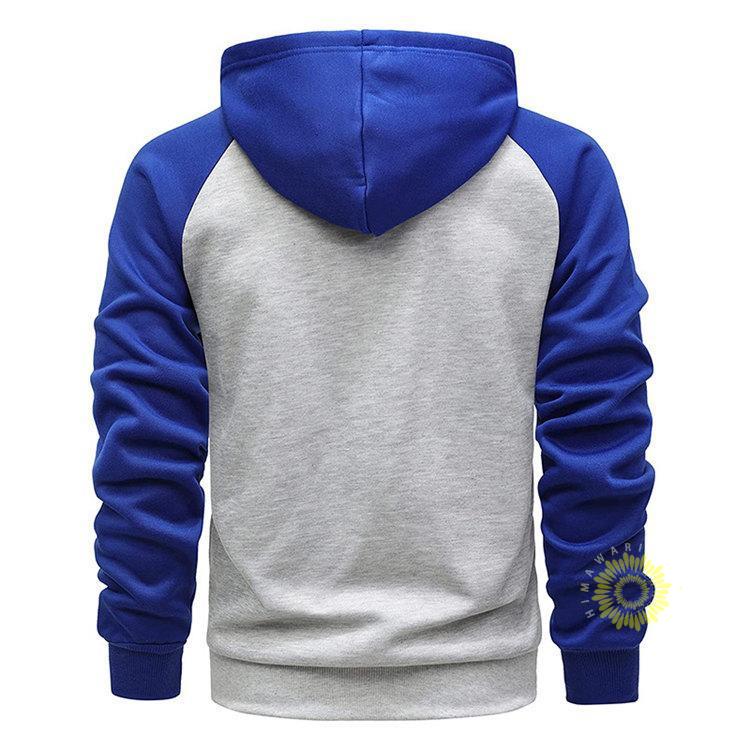 メンズ ジップ長袖 スウェット長袖切り替え フード付き スポーツ 秋 秋服 トップス 冬服 