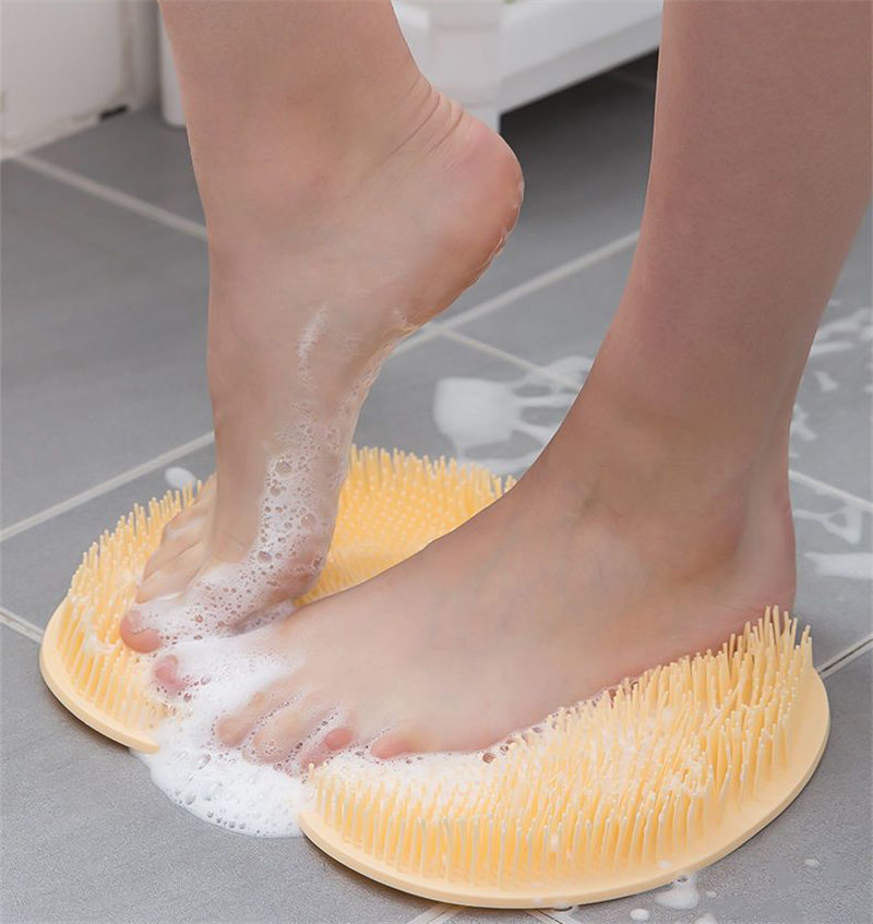 フットブラシ かかと 足洗いマットブラシ 足洗いブラシ 吸盤 角質 フットケア フットブラシマット 足裏ケア 角質除去 お風呂 足洗い 背中 