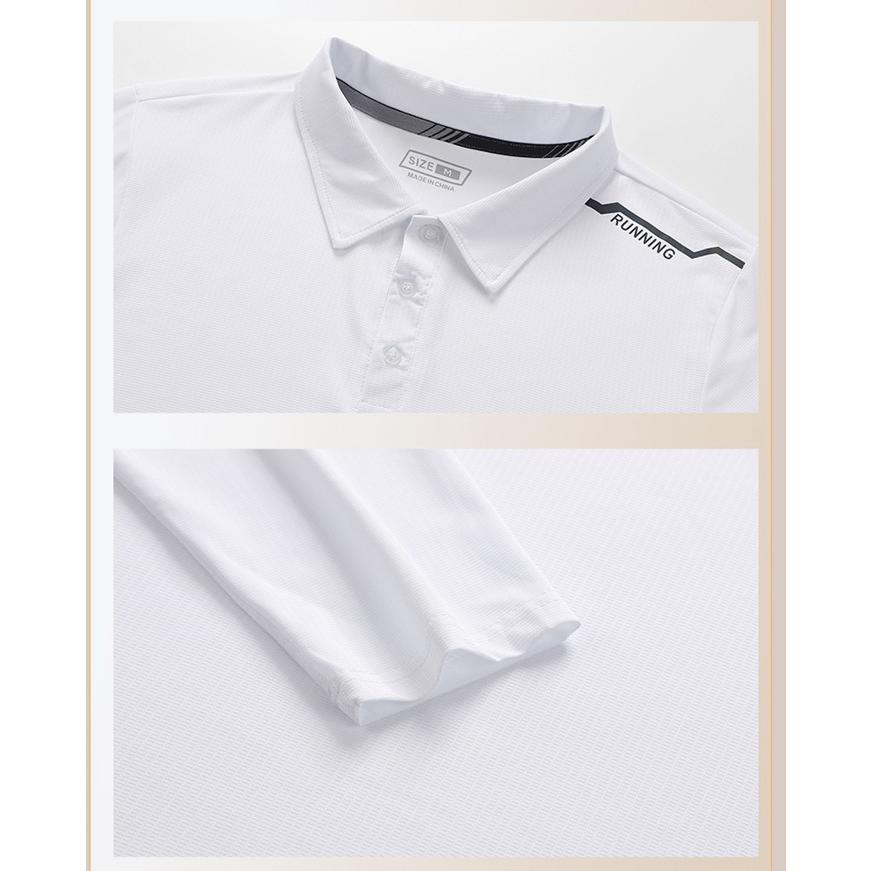 長袖Tシャツ Tシャツ メンズ 速乾性 通気性 弾力性 襟 ストレッチ トップス シンプル カジュアル 長袖 ボタン留め 無地 