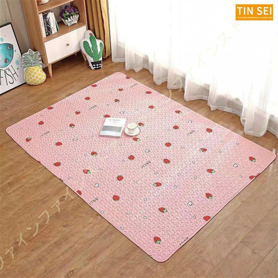 カーペット 綿 洗える ラグマット 冷感 ひんやり コットン ラグ オールシーズン カフェ風 春夏秋冬用 かわいい キルトラグ ウォッシャブル 北欧 