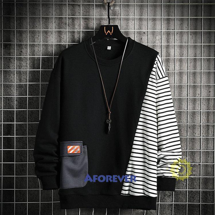 トレーナー メンズ おしゃれ 長袖トレーナー プルオーバー スウェットシャツ 秋 クルーネック トップス カラー切替 カジュアル ファッション 秋服 