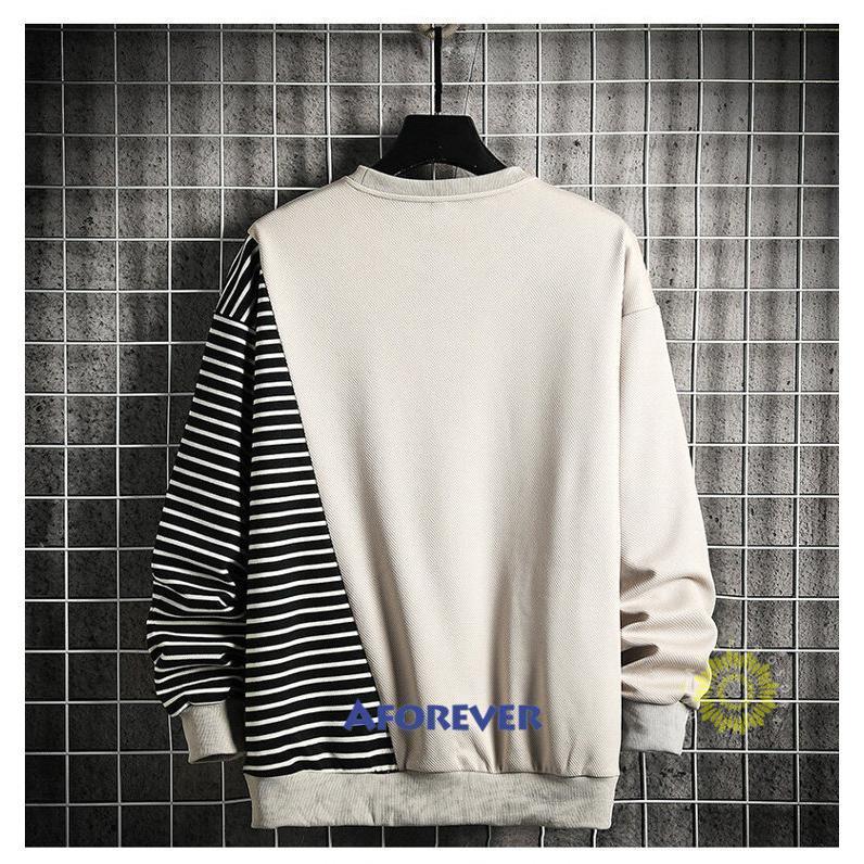 トレーナー メンズ おしゃれ 長袖トレーナー プルオーバー スウェットシャツ 秋 クルーネック トップス カラー切替 カジュアル ファッション 秋服 