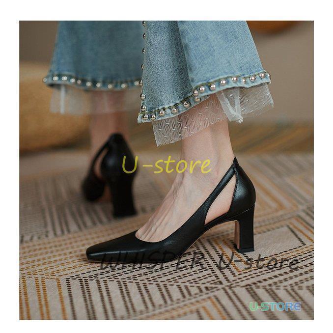 パンプス レディース 痛くない 歩きやすい 牛革 大きいサイズ 履きやすい おしゃれ 疲れない 太ヒール チャンキーヒール ビジネス かわいい 