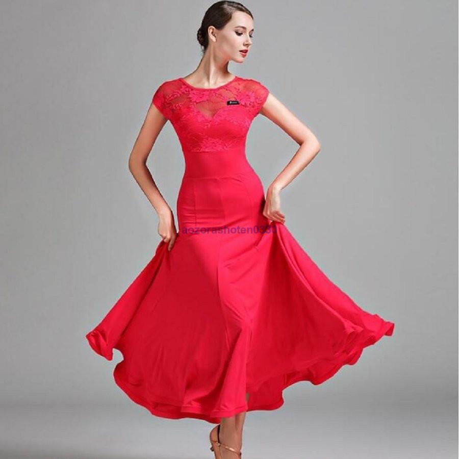 ダンス衣装 レディース 衣装 練習着 ダンスウェア ステージ衣装 社交ダンス 競技用 ワンピース 競技会 レディース 演出服 パーティー舞台衣装 モダンドレス 