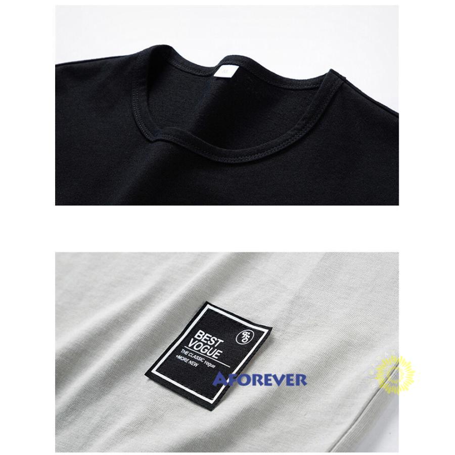 長袖Tシャツ メンズ Tシャツ プルオーバー クルーネック ティーシャツ 秋コーデ カラー切替 50代 30代40代 秋服 トップス 