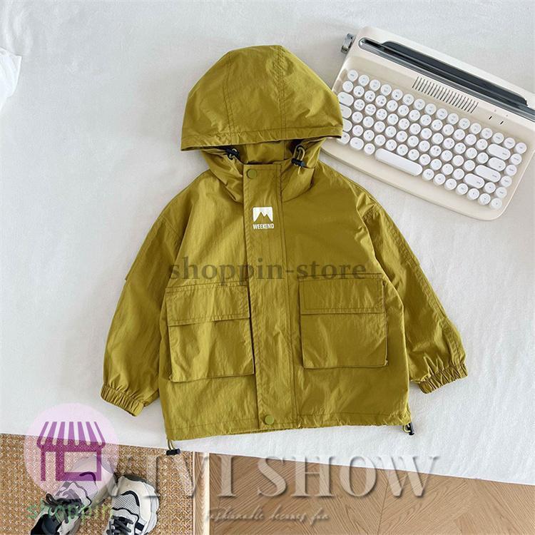 キッズ アウター 長袖 トップス ゆったり 動きやすい カジュアル シンプル ジップフードつき 着やすい 男女兼用 おしゃれ あわせやすい 