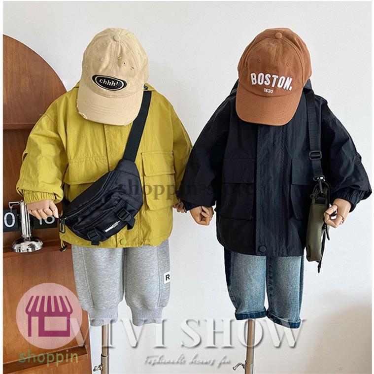 キッズ アウター 長袖 トップス ゆったり 動きやすい カジュアル シンプル ジップフードつき 着やすい 男女兼用 おしゃれ あわせやすい 