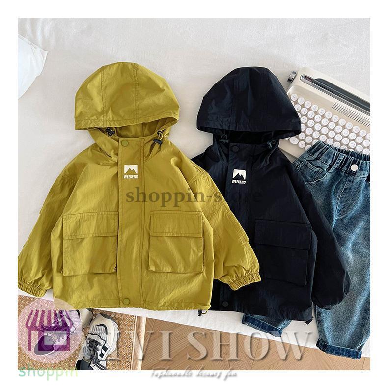 キッズ アウター 長袖 トップス ゆったり 動きやすい カジュアル シンプル ジップフードつき 着やすい 男女兼用 おしゃれ あわせやすい 