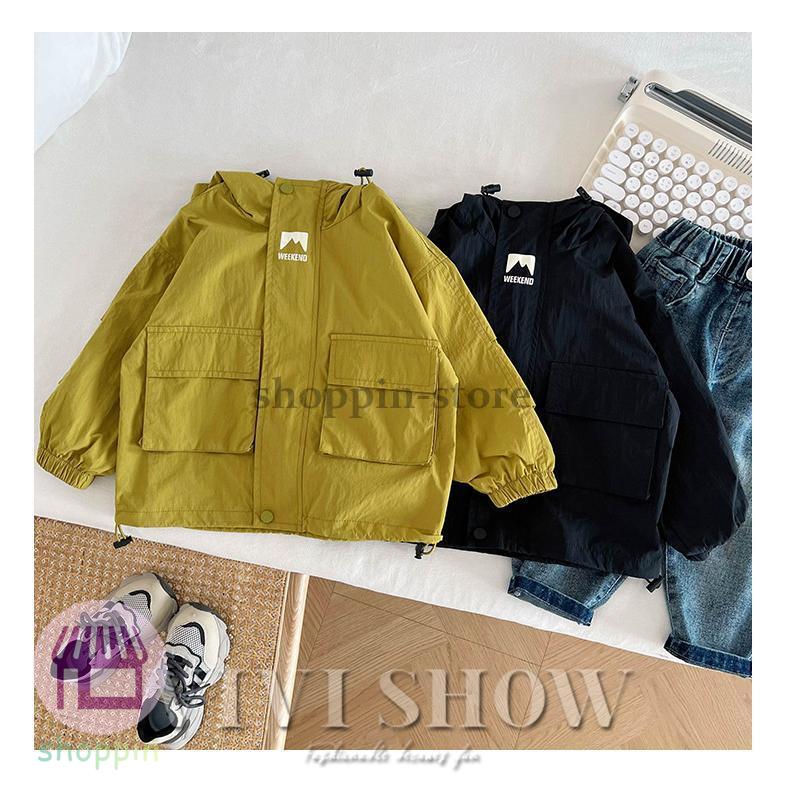 キッズ アウター 長袖 トップス ゆったり 動きやすい カジュアル シンプル ジップフードつき 着やすい 男女兼用 おしゃれ あわせやすい 