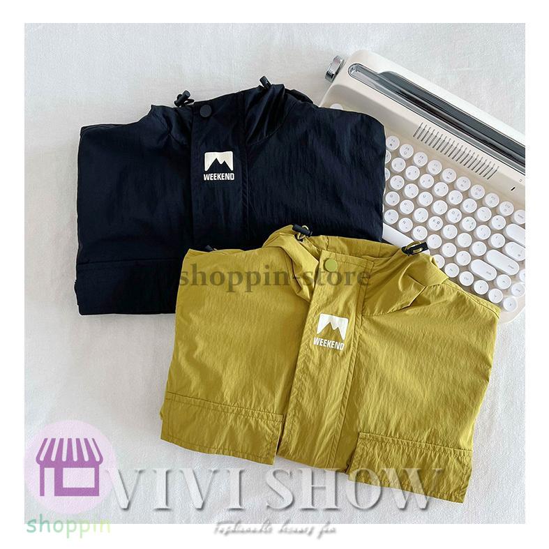 キッズ アウター 長袖 トップス ゆったり 動きやすい カジュアル シンプル ジップフードつき 着やすい 男女兼用 おしゃれ あわせやすい 