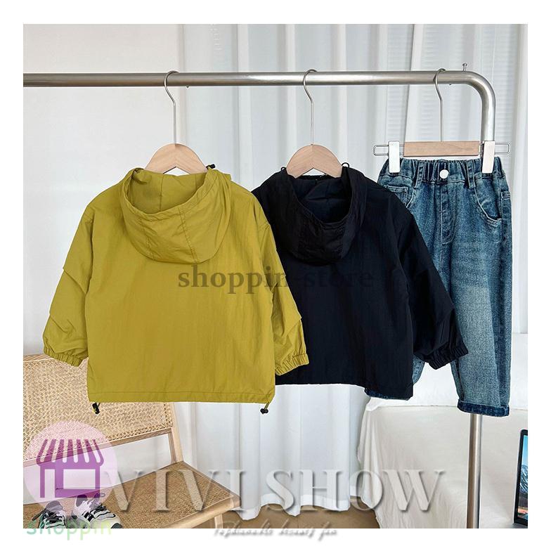 キッズ アウター 長袖 トップス ゆったり 動きやすい カジュアル シンプル ジップフードつき 着やすい 男女兼用 おしゃれ あわせやすい 
