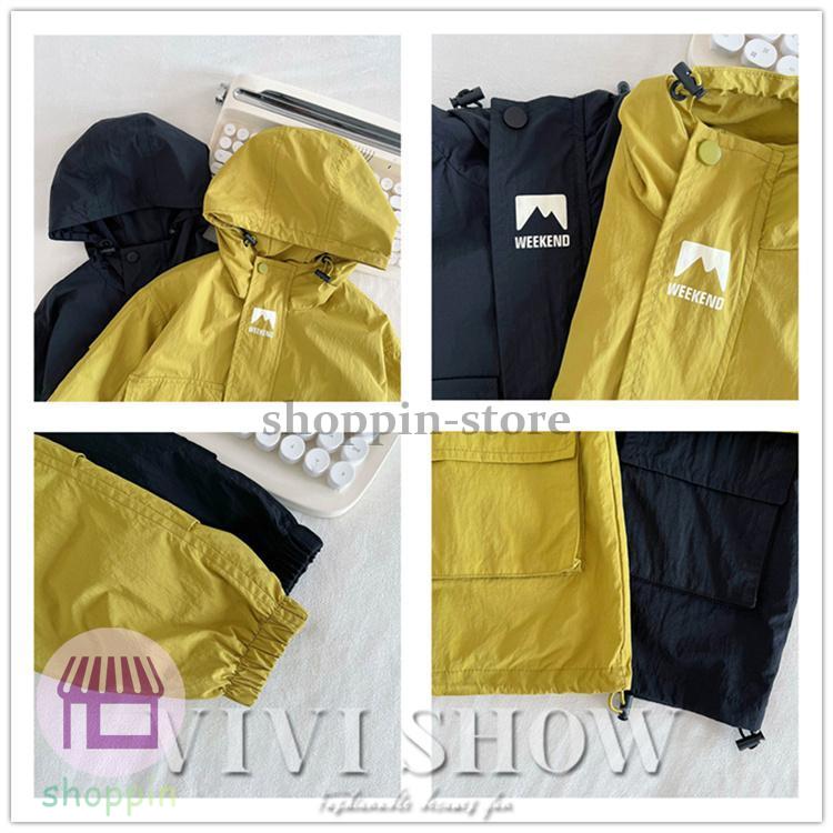 キッズ アウター 長袖 トップス ゆったり 動きやすい カジュアル シンプル ジップフードつき 着やすい 男女兼用 おしゃれ あわせやすい 