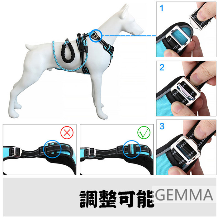 リード ベスト式 ２点セット 犬のリード ペット用リード 大型犬 丈夫 出かけ おしゃれ 防爆 ペット 散歩 訓練 反射 撥水 トレーニング 中型犬 