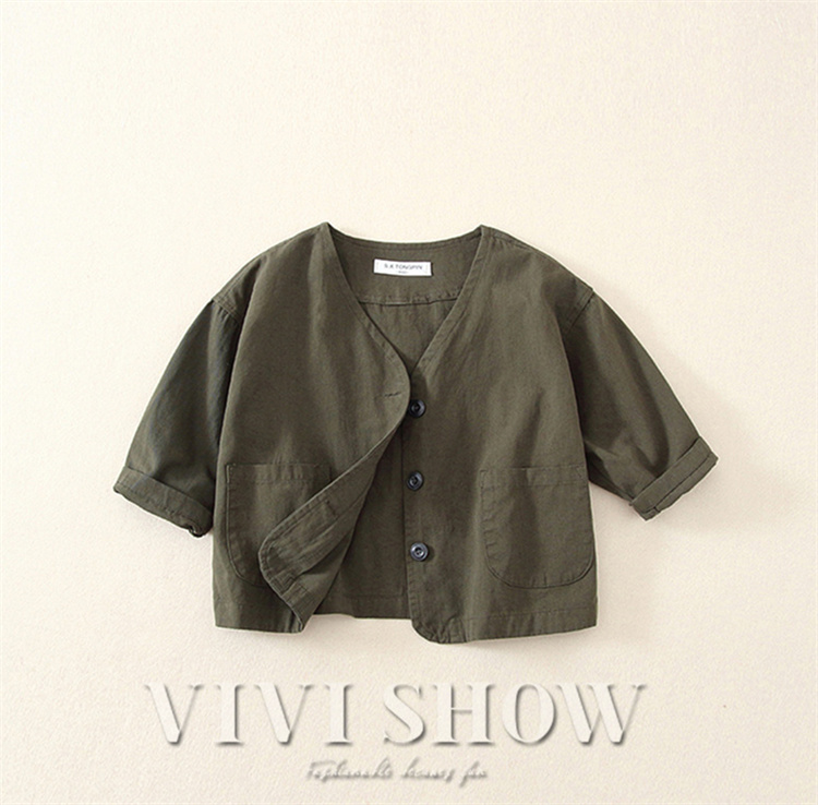 キッズ 長袖 トップス アウター Ｖネック おしゃれ 動きやすい 着やすい 兼用 あわせやすい かわいい 女の子 シンプル 男の子 