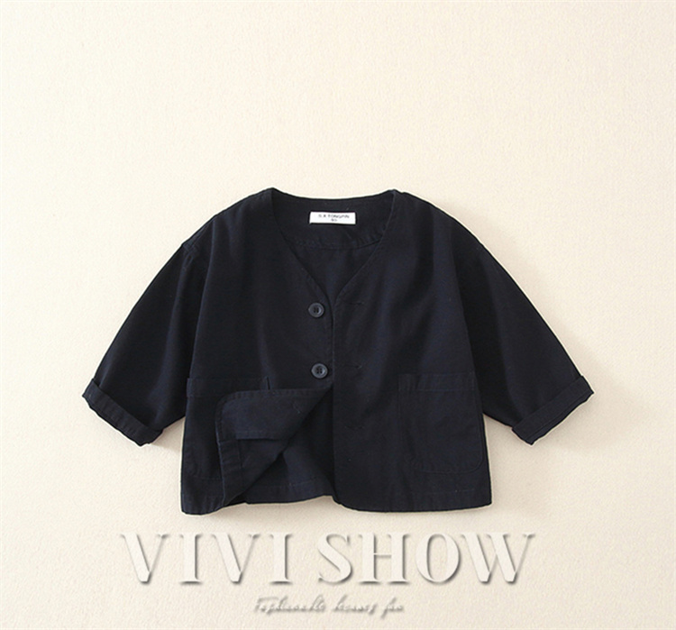 キッズ 長袖 トップス アウター Ｖネック おしゃれ 動きやすい 着やすい 兼用 あわせやすい かわいい 女の子 シンプル 男の子 