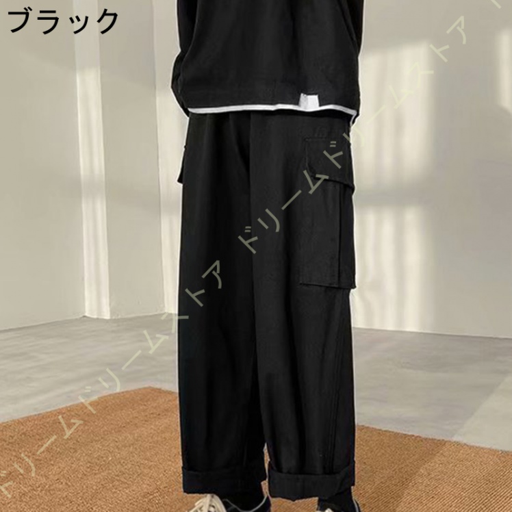 カーゴパンツ メンズ ワイド パンツ ストレッチ ロング 春夏秋 カジュアル パンツ 長ズボン 動きやすい キャンプ メンズ アウトドア ボパンツ 大きい 