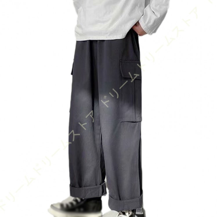 カーゴパンツ メンズ ワイド パンツ ストレッチ ロング 春夏秋 カジュアル パンツ 長ズボン 動きやすい キャンプ メンズ アウトドア ボパンツ 大きい 