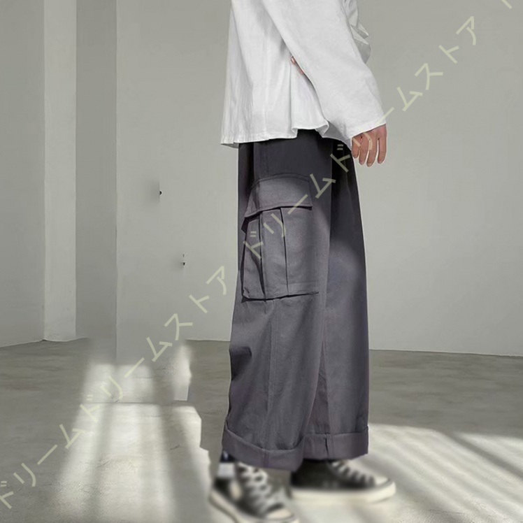 カーゴパンツ メンズ ワイド パンツ ストレッチ ロング 春夏秋 カジュアル パンツ 長ズボン 動きやすい キャンプ メンズ アウトドア ボパンツ 大きい 