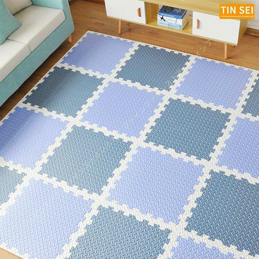 大判 プレイマット パズルマット ジョイントマット シンプル 無地 ラグマット 2畳 正方形 リビング 3畳 タイルカーペット ペット用 サイドパーツ付 軽量 