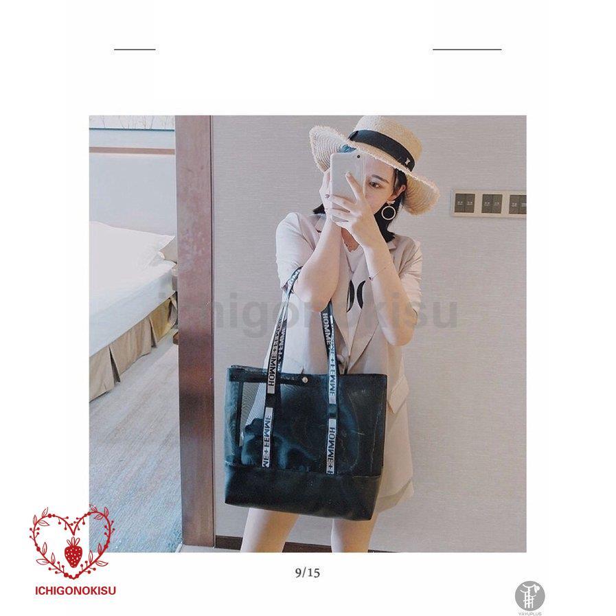 クリアバッグ トートバッグ ビニールバッグ ポーチ付き PVC プールバッグ ビーチバッグ 大人 大容量 レディース リゾートクリアバッグ 