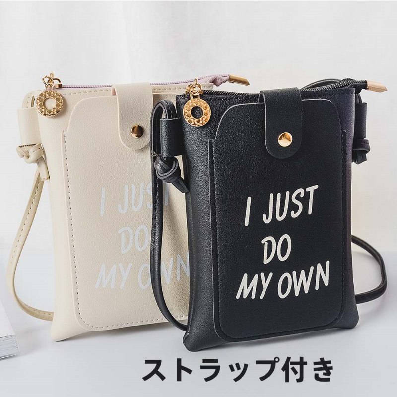 お取り寄せ商品 ショルダーバッグ レディスファッション 可愛い 4COLORS 英文字 斜め掛け 軽量 ミニショ 小さめ スマホショルダー スマホバッグ おしゃれ 肩掛け