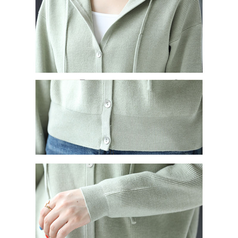 ニット レディース カーディガン トップス 長袖 フード付き 春秋コーデ ゆったり ジップアップ おしゃれ カジュアル シンプル 