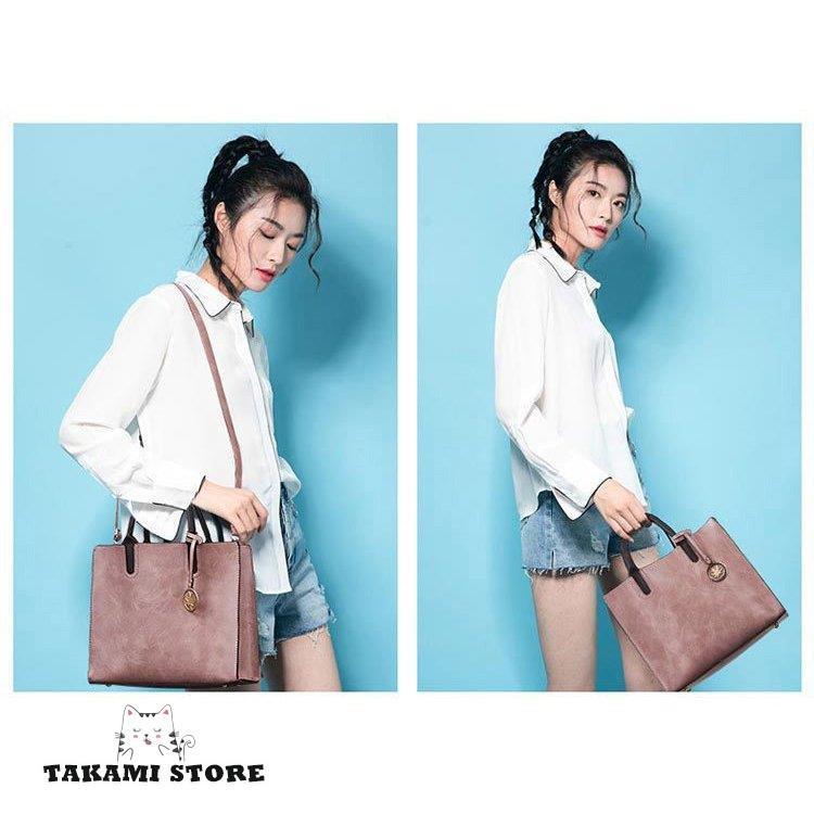 3つセット トートバッグ レディース ショルダーバッグ 2WAYハンドバッグ ファッション 鞄 シンプル 大人 通勤用バッグ かばん 可愛い 斜め掛け 肩掛け 5色 