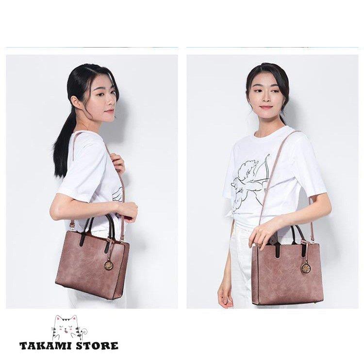 3つセット トートバッグ レディース ショルダーバッグ 2WAYハンドバッグ ファッション 鞄 シンプル 大人 通勤用バッグ かばん 可愛い 斜め掛け 肩掛け 5色 